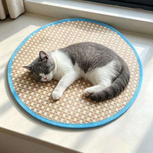 Round Summer Pet Mat, Breathable Ice Pad