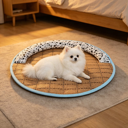 Round Pet Cooling Mat for Cats and Dogs, Summer Use