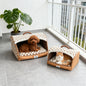 Foldable Enclosed Pet Bed for Indoor Cats and Small Dogs, Soft and Warm Pet Cave with Removable Cushion, Portable Pet Shelter for Winter and Travel